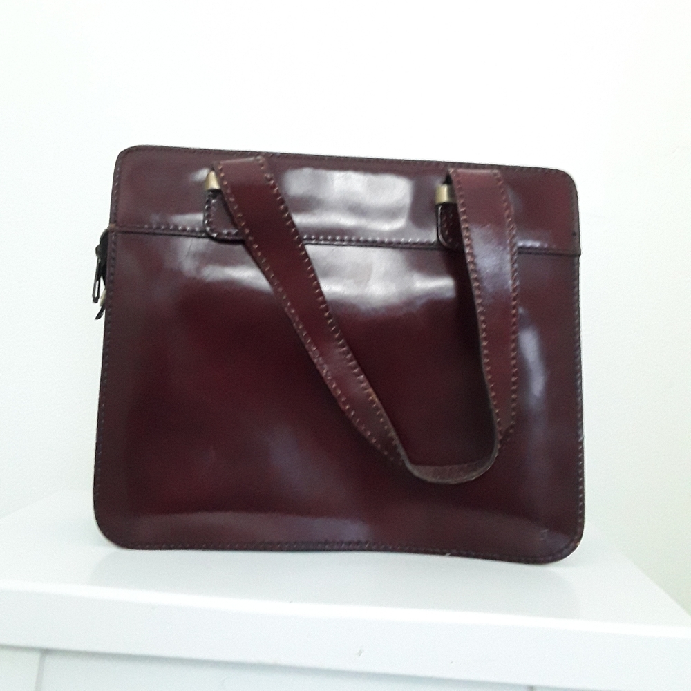 Vintage Leather Accordian Style Bag